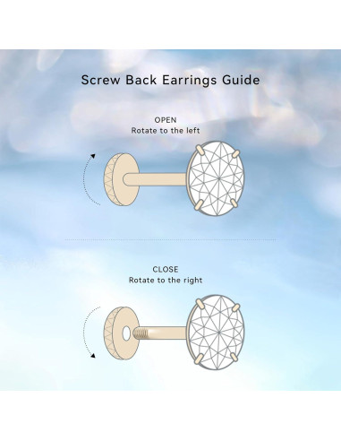 Pendientes de Titanio Hipoalergénicos Limerencia 20G Respaldo Tornillo