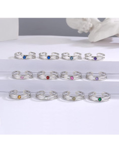 Anillo de dedo del pie ajustable Sariel plata esterlina 925 2