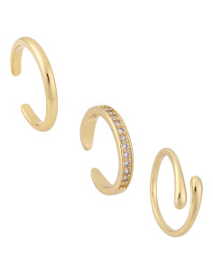 3 Anillos para Dedos de los Pies Mikovivi Oro Relleno Ajustables