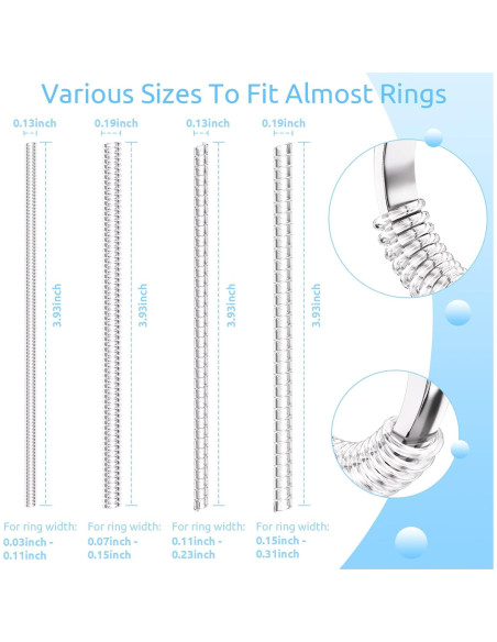 Ajustador de Anillo REIDEA Transparente Antideslizante - 12 Piezas