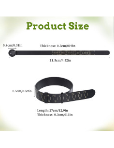 Medidor de Anillo y Pulsera Ptwola 4 Pcs Universal Negro 2