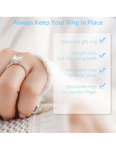 Ajustador de Anillo REIDEA Transparente Antideslizante - 12 Piezas