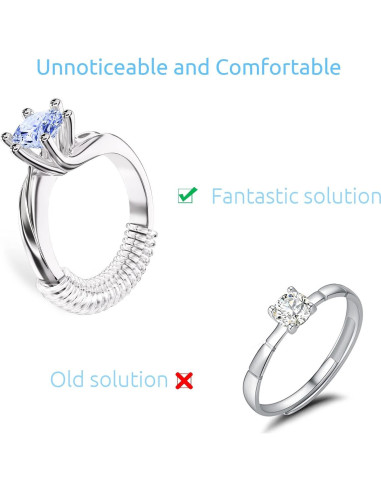 Ajustador de Anillo REIDEA Transparente Antideslizante - 12 Piezas