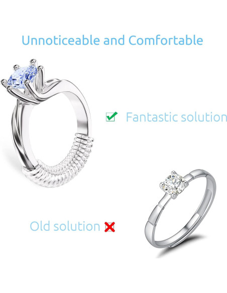 Ajustador de Anillo REIDEA Transparente Antideslizante - 12 Piezas