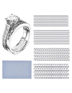 Ajustadores de Talla de Anillo Frienda 16 Piezas con Paño