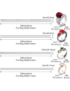 Ajustadores de Talla de Anillo Frienda 16 Piezas con Paño 2