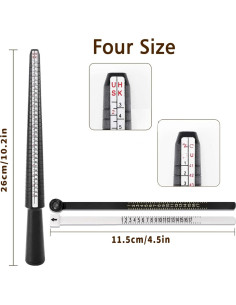 Kit de Medición de Tallas de Anillo IVICOO 7 Piezas US 1-17 2