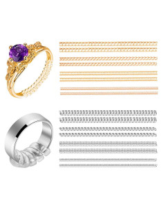 Ajustador de Tamaño de Anillo PUULWEK 16pcs Dorado y Plateado