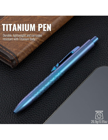 Bolígrafo de Titanio 9TiEDC TR-TAC2101 Azul Fino