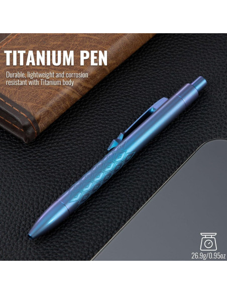 Bolígrafo de Titanio 9TiEDC TR-TAC2101 Azul Fino