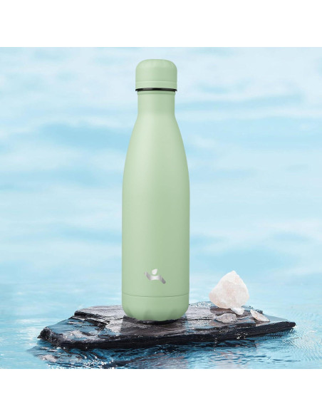 Botella de Agua Aislada Konokyo 500 ml Doble Pared Verde