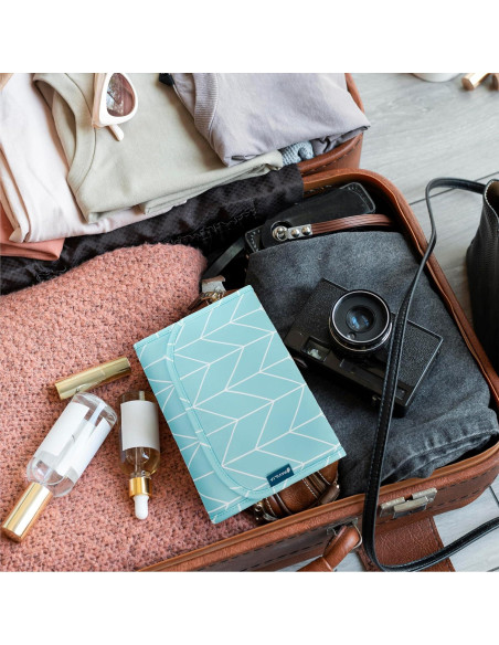 Organizador de Joyería Plegable Pavilia - Bolsa de Viaje Teal