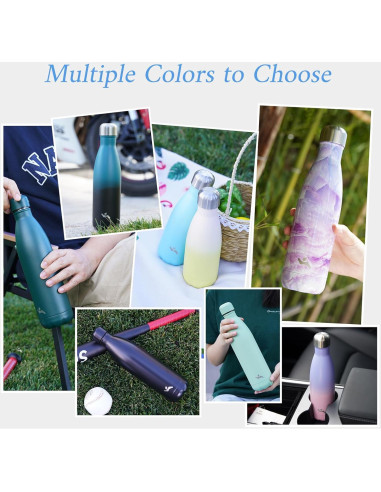 Botella de Agua Aislada Konokyo 500 ml Doble Pared Verde