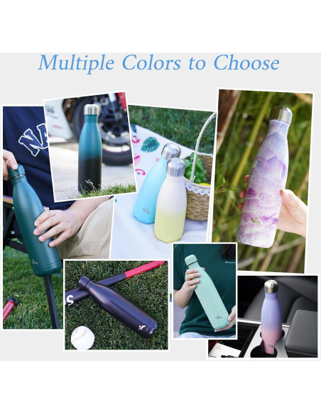 Botella de Agua Aislada Konokyo 500 ml Doble Pared Verde