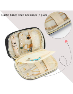 Estuche de Viaje para Joyería Teamoy Pequeño Acolchado Negro 2