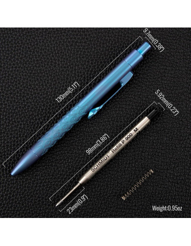 Bolígrafo de Titanio 9TiEDC TR-TAC2101 Azul Fino