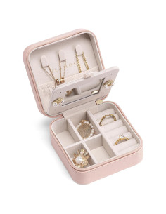 Estuche de Joyería de Viaje Vlando Rosa - Organizador Compacto