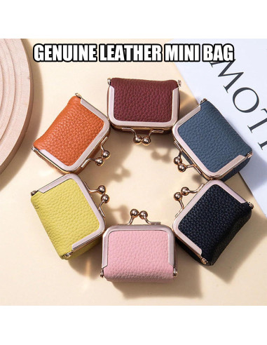 Caja de Joyería Mini de Cuero Genuino Noxozoqm Rosa