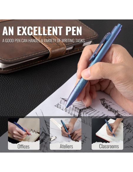 Bolígrafo de Titanio 9TiEDC TR-TAC2101 Azul Fino