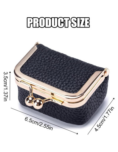 Caja de Joyería Mini de Cuero Genuino Noxozoqm Rosa