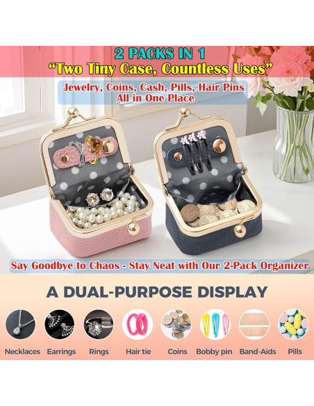 Paquete de 2 Organizadores de Joyería D95COCC Compactos