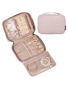Organizador de Joyería de Viaje BELALIFE Rosa 24.1x16.5cm