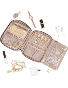 Organizador de Joyería de Viaje BELALIFE Rosa 24.1x16.5cm 2