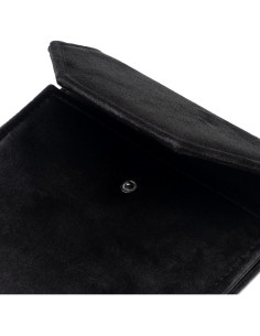 Caja de Joyería Portátil COWFEX de Terciopelo Negro 20.3x16.5 cm 2