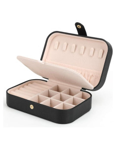 Caja de Joyería Pequeña FEISCON Doble Capa Portátil 16x11x5.5cm
