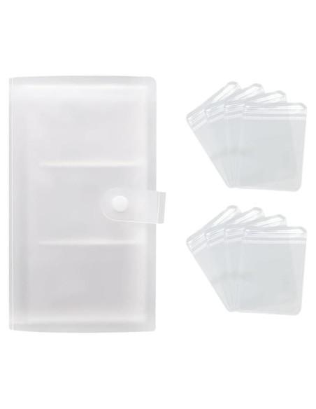 Álbum de Joyería GSHLLO Transparente 11.5x21.7cm 60 Bolsillos Álbum de Joyería GSHLLO Transparente 11.5x21.7cm 60 Bolsillos