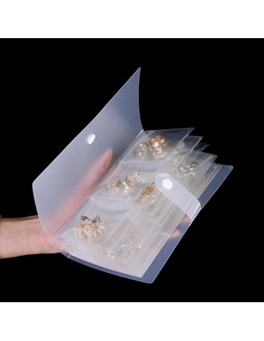 Álbum de Joyería GSHLLO Transparente 11.5x21.7cm 60 Bolsillos