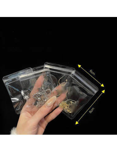 Álbum de Joyería GSHLLO Transparente 11.5x21.7cm 60 Bolsillos