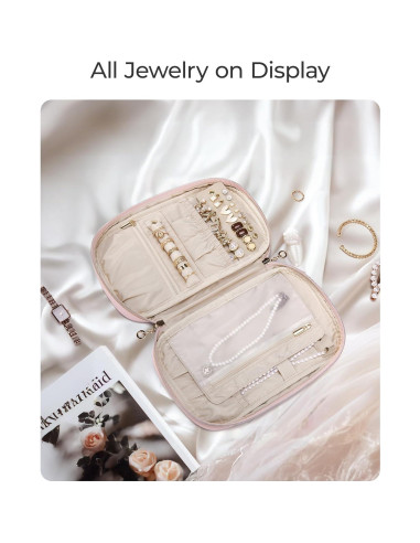 Estuche de Viaje para Joyería BAGSMART Rosa 24.9x15.5cm