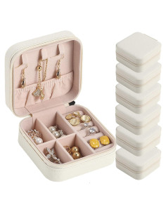 Caja de Joyería de Viaje CIPIDI - 6 Unidades, Cuero PU, 10x10x5 cm
