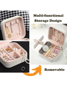 Caja de Joyería de Viaje CIPIDI - 6 Unidades, Cuero PU, 10x10x5 cm 2