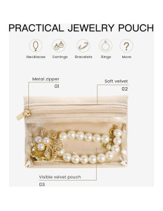 Estuche de Joyería de Viaje LFC FormuLa Beige 13x13x8.4cm 2