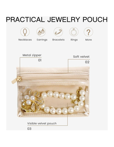 Estuche de Joyería de Viaje LFC FormuLa Beige 13x13x8.4cm