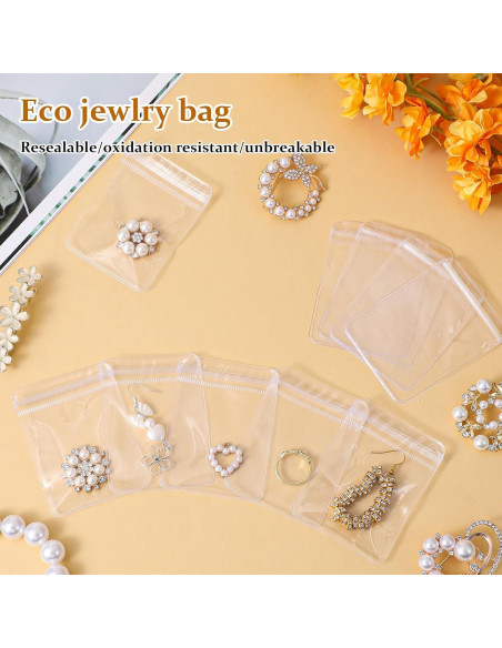20 Bolsas de Joyería Antitarnish PVC Ymapinc 6x8 cm Transparente