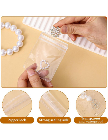 20 Bolsas de Joyería Antitarnish PVC Ymapinc 6x8 cm Transparente