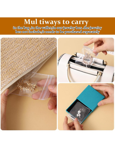 20 Bolsas de Joyería Antitarnish PVC Ymapinc 6x8 cm Transparente