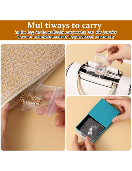 20 Bolsas de Joyería Antitarnish PVC Ymapinc 6x8 cm Transparente