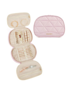 Estuche de Joyería de Viaje BAGSMART Rosa Claro 25x15.5cm