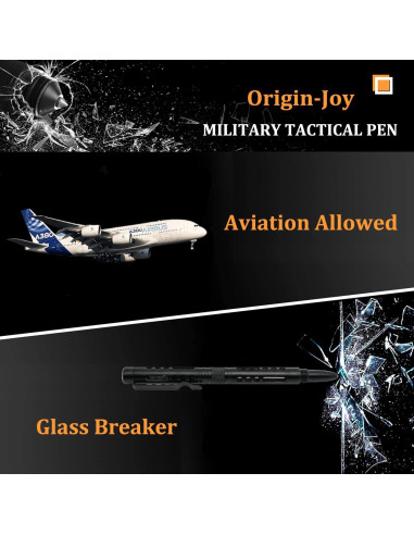 Conjunto de 5 bolígrafos tácticos Origin-Joy EDC negro