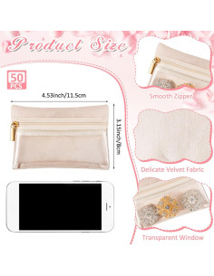 Organizador de Joyería de Viaje Uiifan 50 Bolsas Franela 2