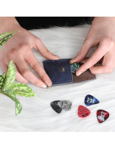 Funda de Anillo de Cuero Azul TheAntiq - Hecha a Mano, Compacta 2