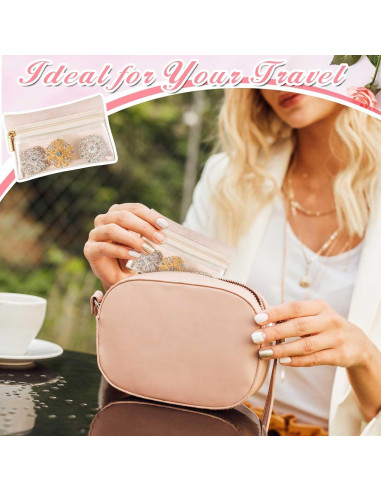 Organizador de Joyería de Viaje Uiifan 50 Bolsas Franela