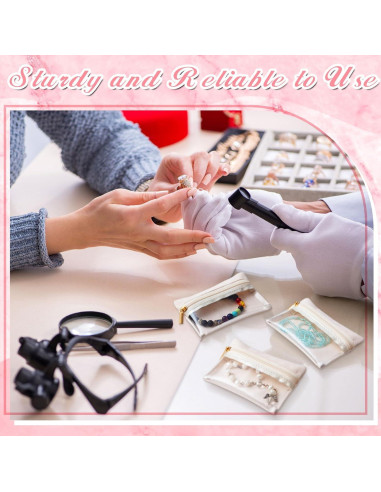 Organizador de Joyería de Viaje Uiifan 50 Bolsas Franela