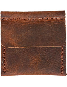 Estuche de Anillo de Boda CestAntiQ Cuero Marrón Hecho a Mano 2