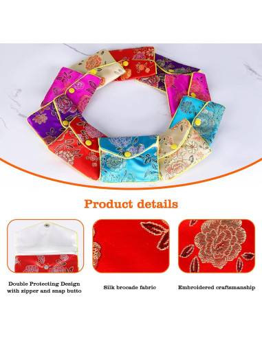Bolsas de Regalo de Seda LETURE - 10 Piezas para Joyería