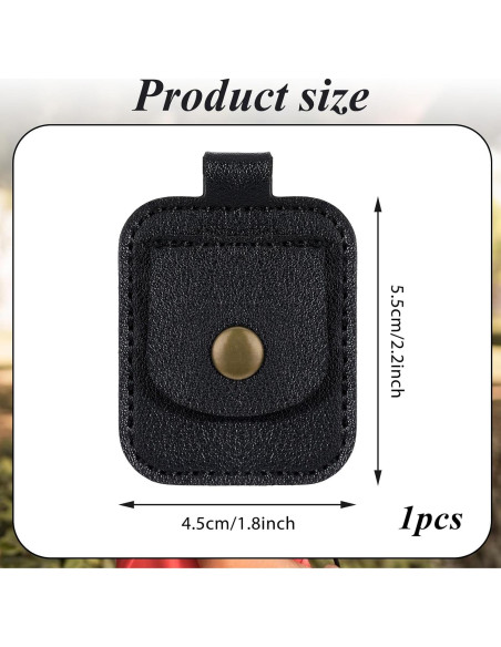 Porta Anillos de Cuero InnoHHustle Negro Portátil 14.2x11.7 cm Porta Anillos de Cuero InnoHHustle Negro Portátil 14.2x11.7 cm